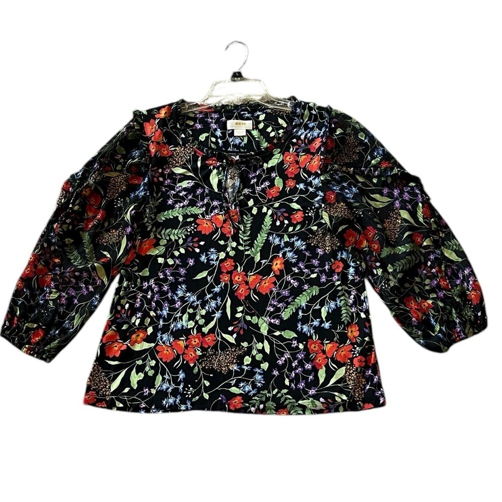 Anthropologie Maeve Jacquin Peasant Blouse Size Medium - Picture 5 of 12